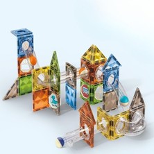 Giffy/manyetik Oyuncak Manyetik Blok Seti Stem Oyuncak 60 Parça -Magic Magnetic Blocks