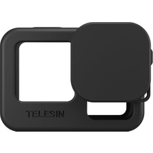 Telesin Gopro HERO13 Uyumlu Silikon Kılıf / HERO12/11/10/9 Uyumlu + Silikon Lens Koruyucu + Kordon Ip