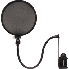Nady Spf-1 15,72 cm Kelepçe Mikrofon Pop Filtresi Esnek Kaz Boynu ve Metal Sabitleyici Kol (2018 Yükseltilmiş Mpf-6 Modeli: