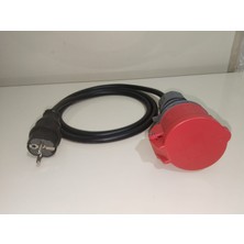 Kırkdabir Cee Norm 5/16A Uzatma Priz ve 3/16A Kauçuk Fişli 3x2,5mm Ttr H05VV-F Adaptör Kablo