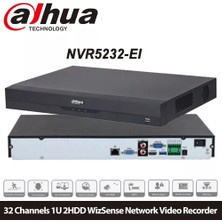 Shopwave Dahua  NVR5232-EI, 32KANAL, 12MPIX, H265+, 2 HDD Desteği, 1080P Kayıt, 320MBPS Bant Genişliği, Nvr
