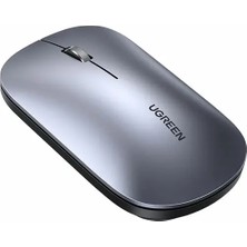 Ugreen 65180 M256 Dual Mode 4000DPI 2.4ghz Kablosuz ve Bluetooth Sessiz Optik Mouse Gri