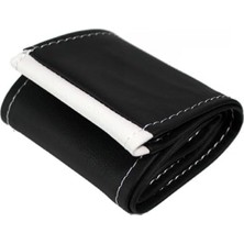 Skoda ile Uyumlu Fabia Için Süper Deri Direksiyon Kılıfı, Beyaz Yüzüklü Spor Dikiş