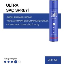 Taft Ultra Saç Spreyi 250 ml 24 Saat Kalıcı Tutuş Sağlayan Dayanıklı Formül