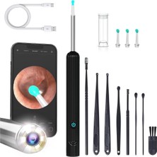 Kameralı Kulak Temizleme Cihazı, 1080P Full Hd Kameralı Kulak Temizleyici, 6 Adet LED Işıklı,