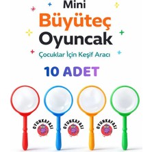 Oyun Kafası Çocuk Büyüteç Oyuncak 10 Adet Mini Keşif Eğitici Oyuncak