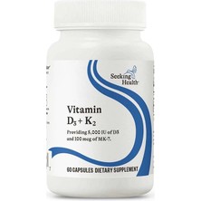 Seeking Health Vitamins D3 And K2, 60 Capsules