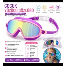 Charmer Princesses Kulak Tıpalı Geniş Açı Anti -Sis Uv Çocuk Yüzücü Gözlüğü Havuz ve Deniz Gözlüğü Dalış Gözlüğü