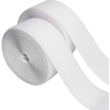 Dünya Magnet 3 Metre Beyaz Cırt Cırtlı Bant, En 5cm Kaliteli Cırt Bant, Çırt Çırt Band, Çi