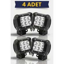 Arvonx 4 Adet Sıs Lamba Off Road Projektor 10-30V 6 LED Cakarlı Beyaz