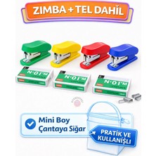 Oyun Kafası Mini Zımba Tel Dahil Renkli Ofis Okul Zımbası Taşınabilir