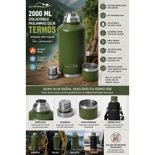 Pozart 2000ML Çift Katmanlı Çelik Vakumlu Kamp Termosu 48SAAT Sıcak 72SAAT Soğuk