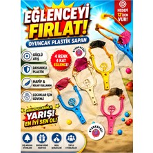 Oyun Kafası Oyuncak Plastik Sapan Hedef Oyunu | 4 Renk Karışık | Çocuklar Için Eğlenceli Dış Mekan Atış Oyuncağı