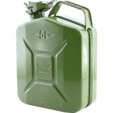 BADEM10 Metal Benzin Bidonu 5 Litre Akaryakıt Mazot Taşıma Doldurma Depolama Bidonu + Aktarma Bor