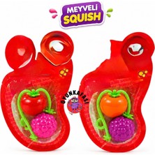 Oyun Kafası Meyveli Squish Zıp Zıp Oyuncak 1 Paket 2 Adet Esnek Parmak Halkalı Squishy Oyuncak