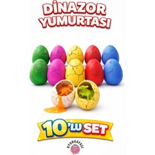 Oyun Kafası 10 Adet Çatlayan Dinazor Yumurta-3 cm Suda Büyüyen Dinazor Yumurtası Oyuncak