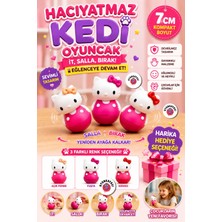 Oyun Kafası Hacıyatmaz Kedi Oyuncak 7 cm Sallanan Devrilmez Oyuncak 1 Adet- Çocuklar Için Eğlenceli Mini Masa Üstü Oyuncağı 3 Renk