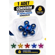 Oyun Kafası Metal Fidget Spinner Parmak Oyuncağı Metalik Renkli Stres Çarkı 1 Adet Karışık Model