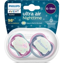 Philips Avent Ultra Air Gece Emziği 6-18 Ay, 2'li Paket, Kız