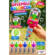 Oyun Kafası Üflemeli Baloncuk Oyuncağı Basket Pota Oyunlu 125 ml Karışık Renk Tekli Gönderim Çocuk Oyuncağı