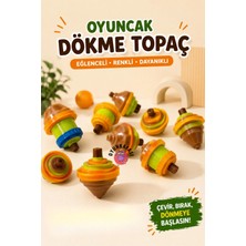 Oyun Kafası Oyuncak Dökme Topaç 4 Adet Renkli Eğlenceli Karne ve Doğum Günü Hediyesi