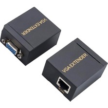 Mn6 MN-VG60 VGA Extender Seti, CAT5E/CAT6 Kablo ile 60 Metreye Kadar Pasif Görüntü Sinyali Uzatıcı