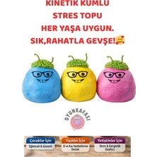 Oyun Kafası Renkli Stres Topu Oyuncak –1 Adet Kinetik Kum-Yumuşak Squishy Dokunsal Sıkma Oyuncağı