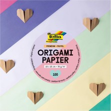 Folia 89915 – Premium Broşür Yaprakları 70 G/m², Pastel, 15 x 15 Cm, 10 Farklı Renkte 100 Yap