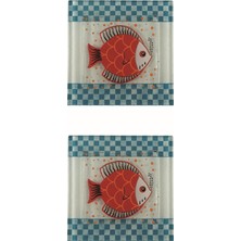 Hellove Cam Banyo Gider Kapak Süsü 2 Adet Cam Gider Kapağı 10X10 cm Balık