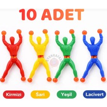 Oyun Kafası 10 Adet Örümcek Adam Oyuncak – 10’lu Yapışan Tırmanan Eğlenceli Oyuncak