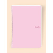 Keskin Color Kareli 16X22 cm Pastel Renk Telli Defter Telli Beyaz 80 Sayfalı Plastik Kapak Pembe