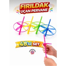 Oyun Kafası 48 Adet Fırıldak Uçan Pervane Oyuncak Seti Çocuk Eğlence Oyuncağı Karne Doğum Günü Hediyesi