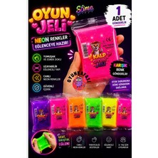 Oyun Kafası Neon Oyun Jeli Slime Oyuncak Karışık Renk Gönderilir Esnek Jel 1 Adet