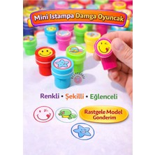 Oyun Kafası Mini Damga Oyuncak 1 Adet Istampa Renkli Şekilli Çocuk Oyuncağı