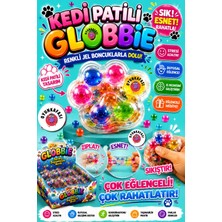 Oyun Kafası Kedi Patili Globbie Renkli Jel Boncuklu Squishy Oyuncak | Sıkılabilir Esnek Anti Stres Duyusal Fidget Oyuncak