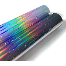 Esemiz Hologram Gökkuşağı Rainbow Parlak Araç Motosiklet Jant Kaplama Suni Yem Folyosu (30CM x