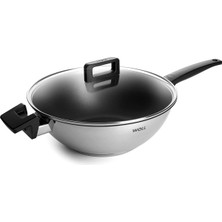 1030NC Concept Wok Karıştırma Tavası, Endüktif, Ø 30 Cm, 10 cm Yüksekliğinde, Tüm Ocak Tür