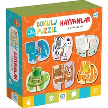 Dokulu Hayvanlar 1+ Yaş Çocuklar Için 18 Parçalı Eğitici ve Eğlenceli Yapboz-Puzzle Serisi