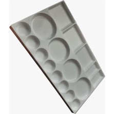 Artlantis Masa Üstü Resim Paleti 1 Adet 17 Hazneli Boya Paleti 16X27 cm Sanatsal Boyalar Için Pa