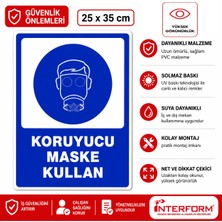 İnterform Koruyucu Maske Kullan Levhası 25 x 35 cm