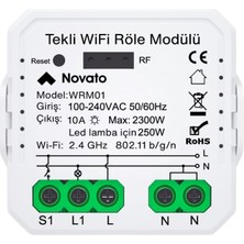 Tuya Uyumlu Tekli Wifi Akıllı Anahtar (10A - 220V Röle) - Tek Çıkışlı, Anahtar Girişli, Goo