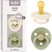 Bibs Colour Ikili Kauçuk Emzik- Ivory/sage 6+ Ay