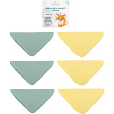 Novibaby 6'li Bebek Ağız Mendili – Sunrise - Salya Mendili Ağız Silme Mendili 100% Pamuk 20X20