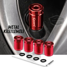 Şüscaroto Aksesuar Kilitlemeli Sibop Kapağı Alyanlı Sibop Kapağı Araba Motosiklet Bisiklet Me