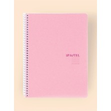 Keskin Color Kareli 16X22 cm Pastel Renk Telli Defter Telli Beyaz 80 Sayfalı Plastik Kapak Kırmızı