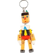 Ahşap Pinokyo Kukla Anahtarlık 13CM