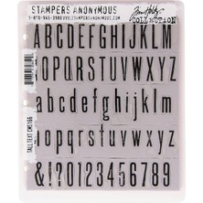 Tim Holtz Yapışkan Istampa Setleri, Anonymous, Sanatsal Aletler, Lastik Damga, Büyük Metin Kır