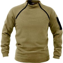Genıus Store Erkek Polar Outdoor Fermuarlı Kombat Tactical Cepli Polar