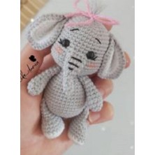 Designbyoykum Amigurumi Fil Organik Oyuncak Gri