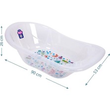 Sevi Bebe Şeffaf Desenli Bebek Banyo Giderli Küvet
